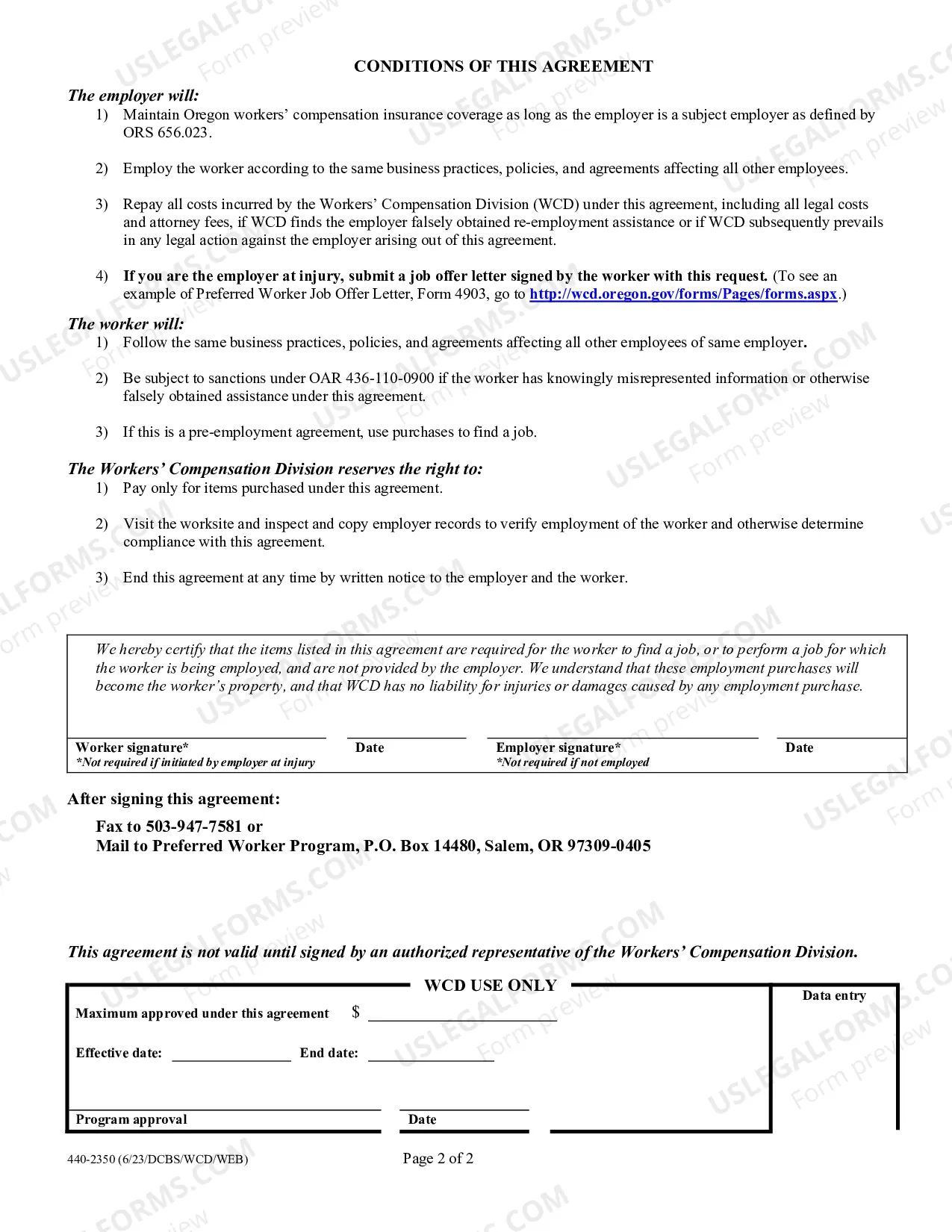 Preview Preferred Worker Employment Purchase Agreement