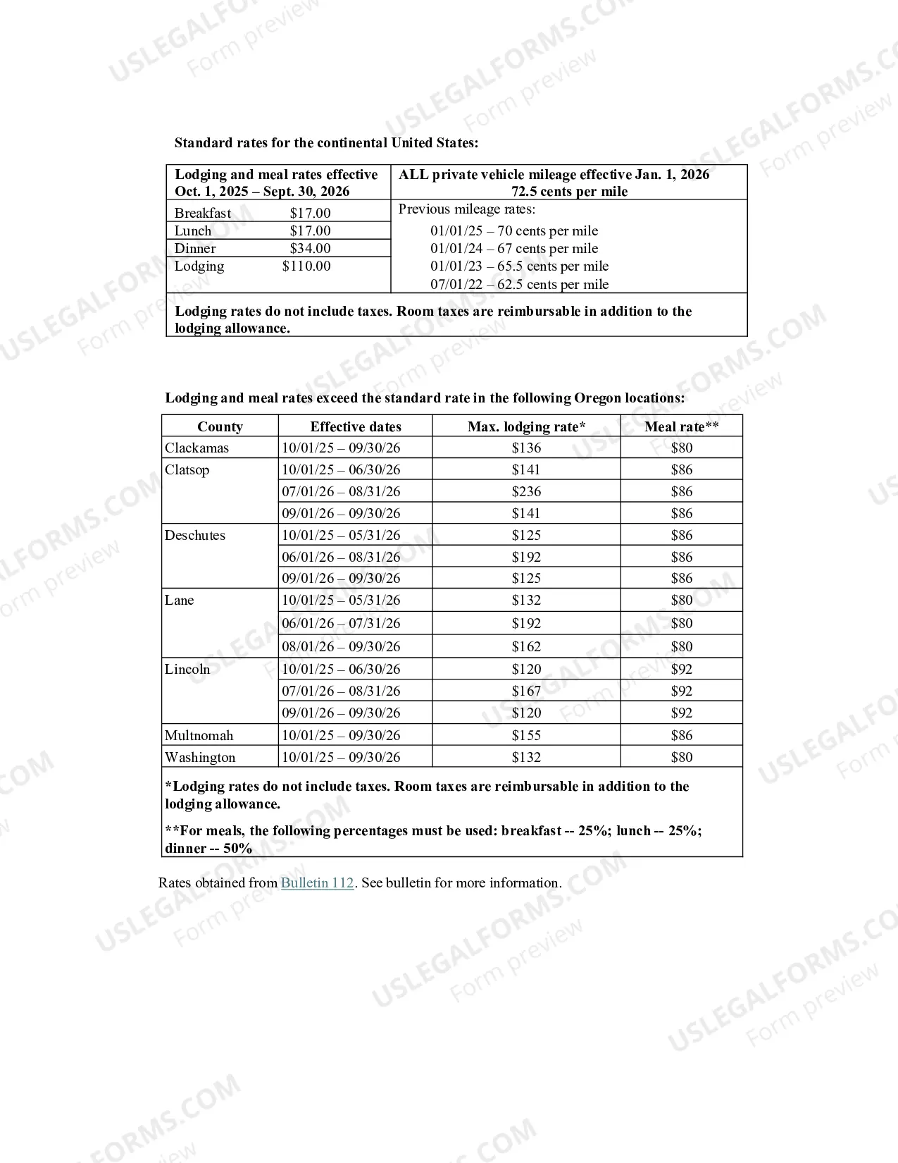 Preview Request for Reimbursement of Expenses