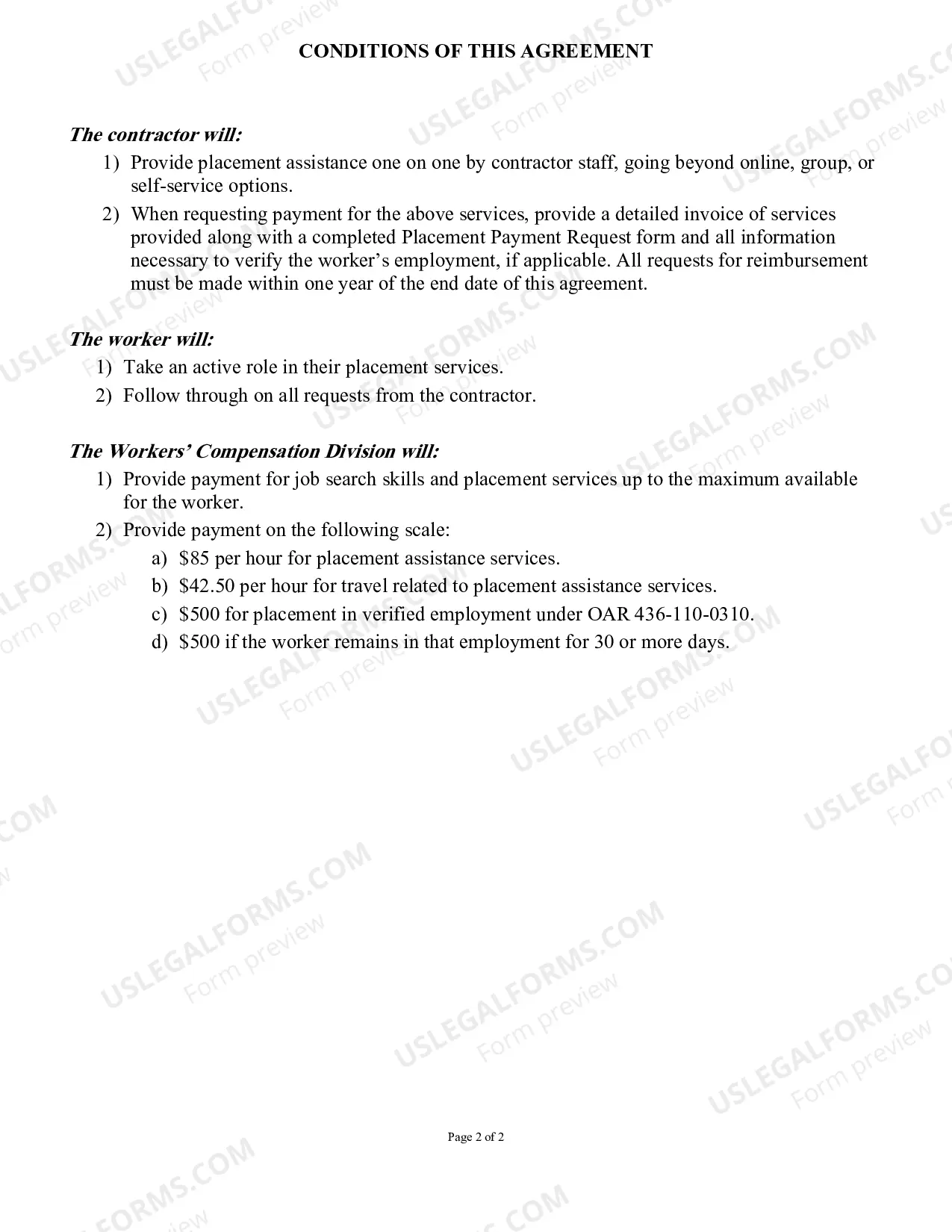 Preview Preferred Worker Placement Assistance Agreement