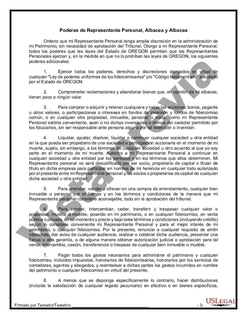 Preview Formulario de última voluntad y testamento legal para persona soltera sin hijos