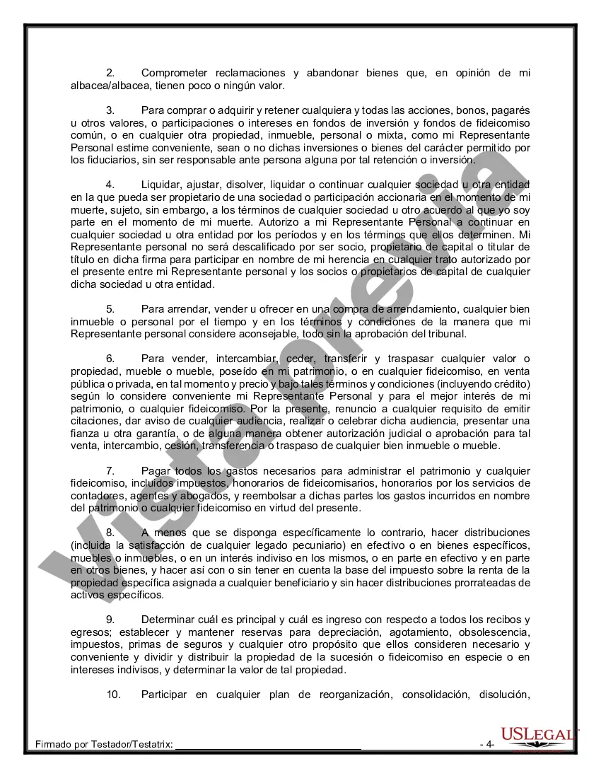 Preview Paquete de Voluntades Mutuas con Últimas Voluntades y Testamentos para Pareja Casada con Hijos Adultos