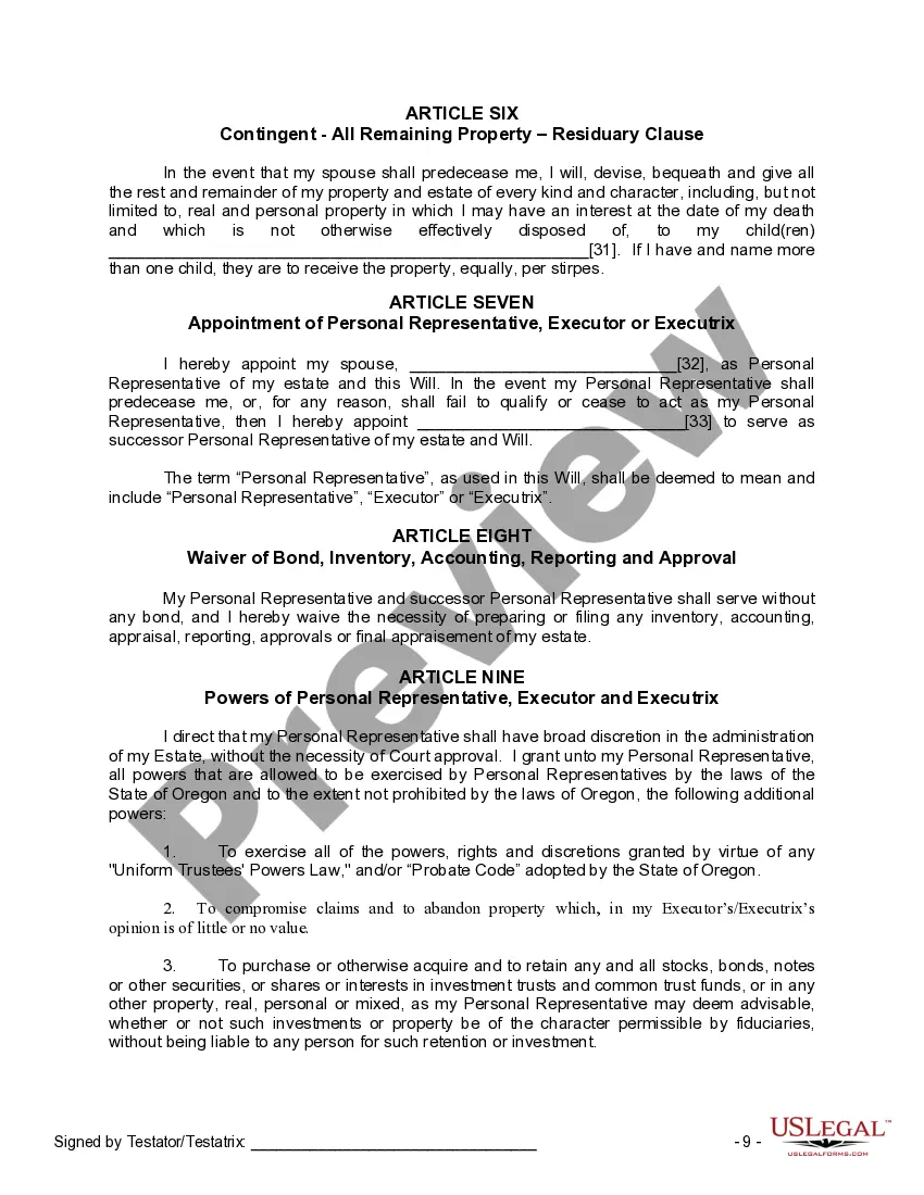 Preview Mutual Wills Package with Last Wills and Testaments for Married Couple with Adult Children