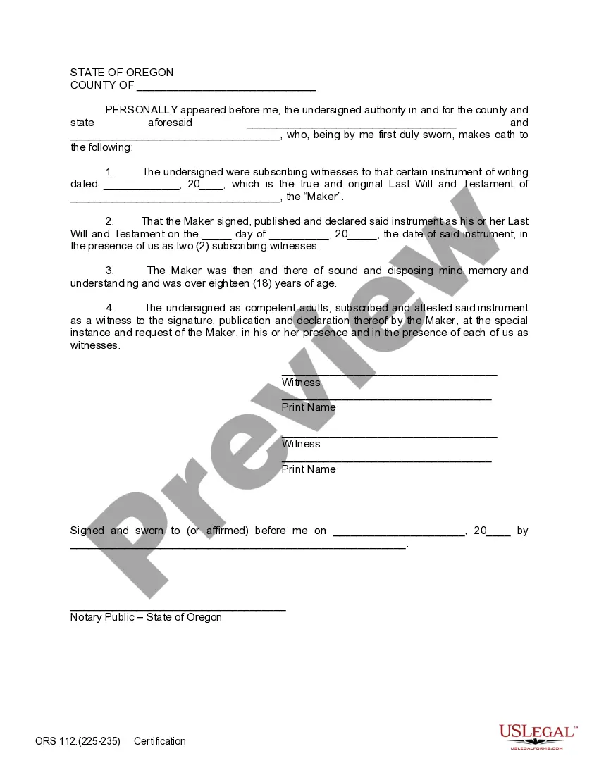 Preview Last Will and Testament for a Married Person with No Children