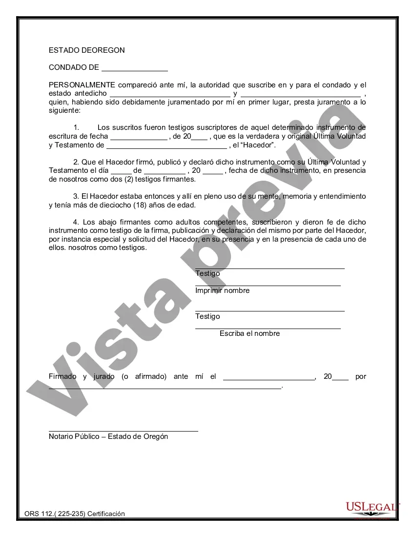 Preview Último testamento legal y formulario de testamento con todos los bienes en fideicomiso llamado testamento invertido