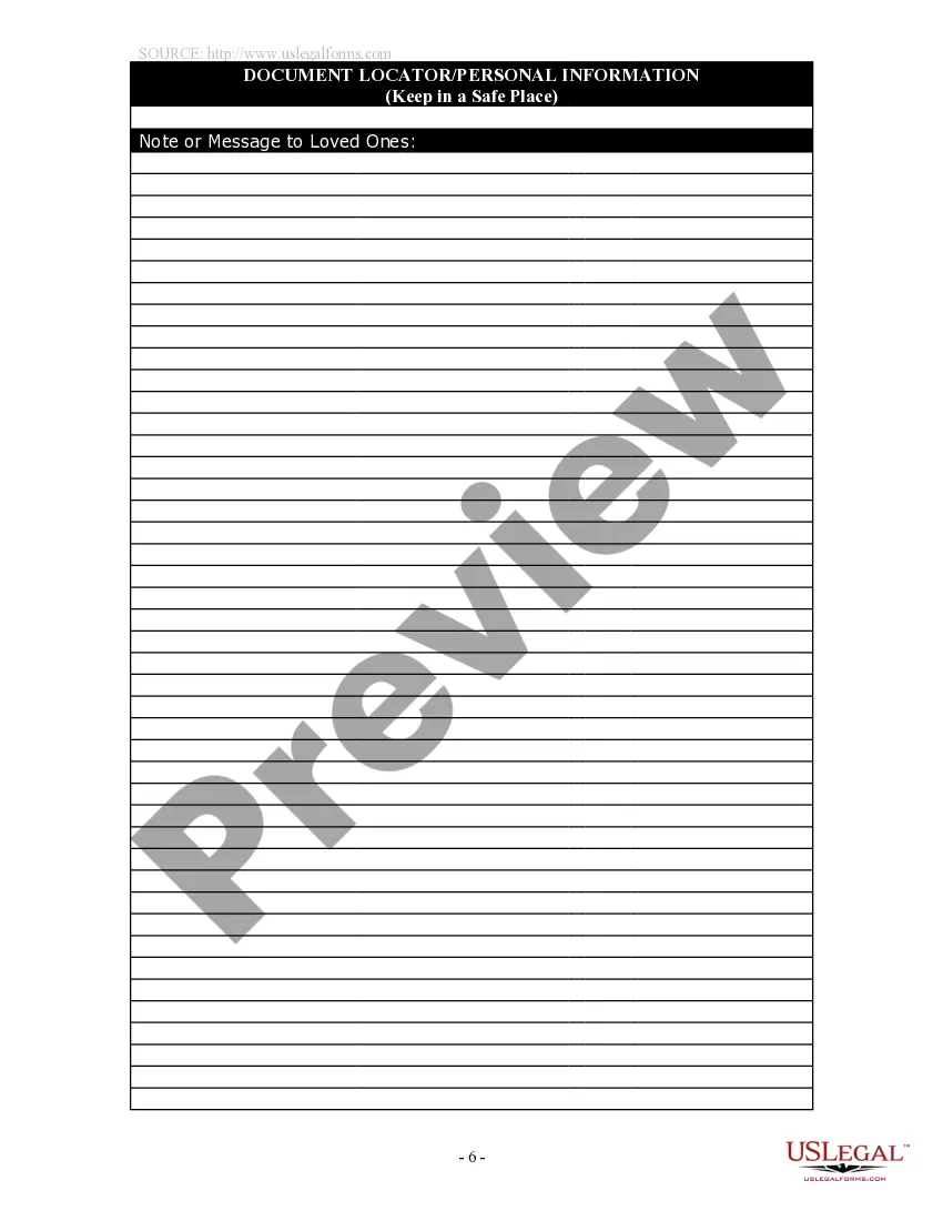 Get Document Locator and Personal Information Package including burial information form Preview Document Locator and Personal Information Package including burial information form