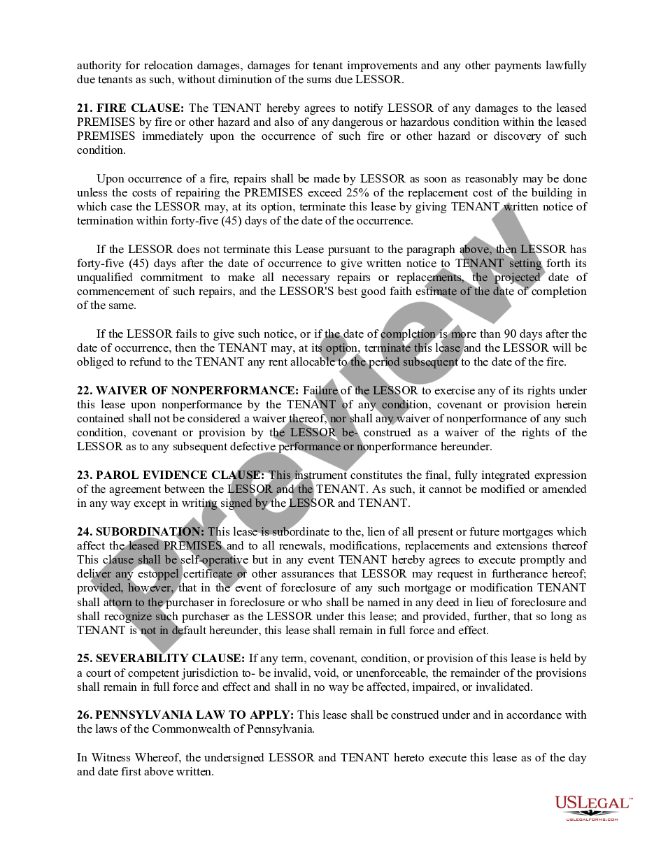 page 4 Commercial Lease preview
