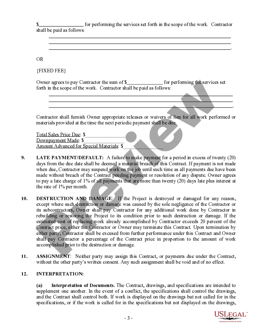 Preview Painting Contract for Contractor