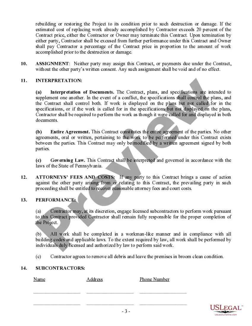 Preview Trim Carpenter Contract for Contractor