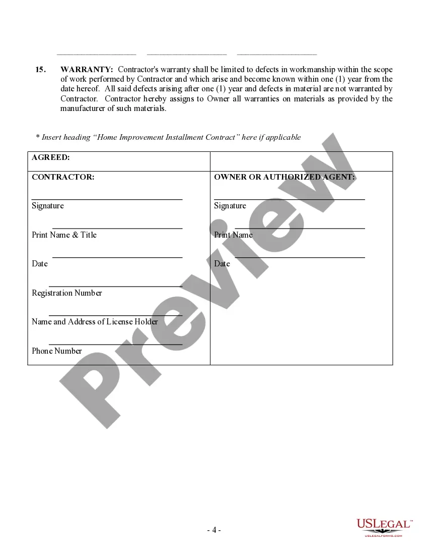 Preview Trim Carpenter Contract for Contractor