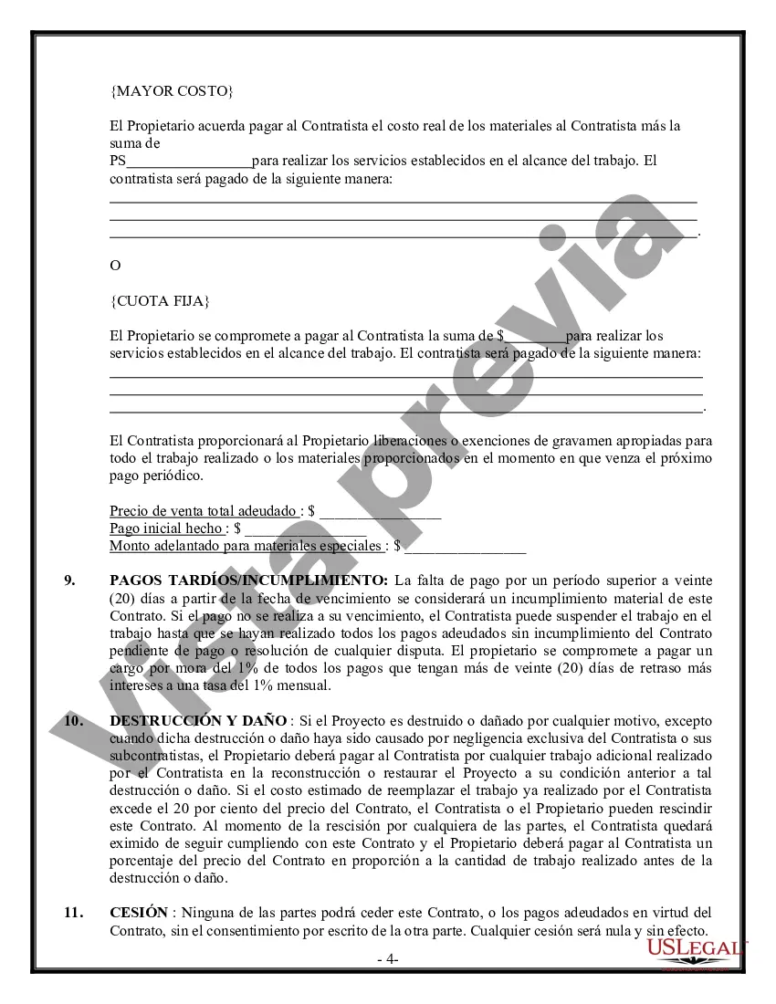 Preview Contrato de paisajismo para contratista