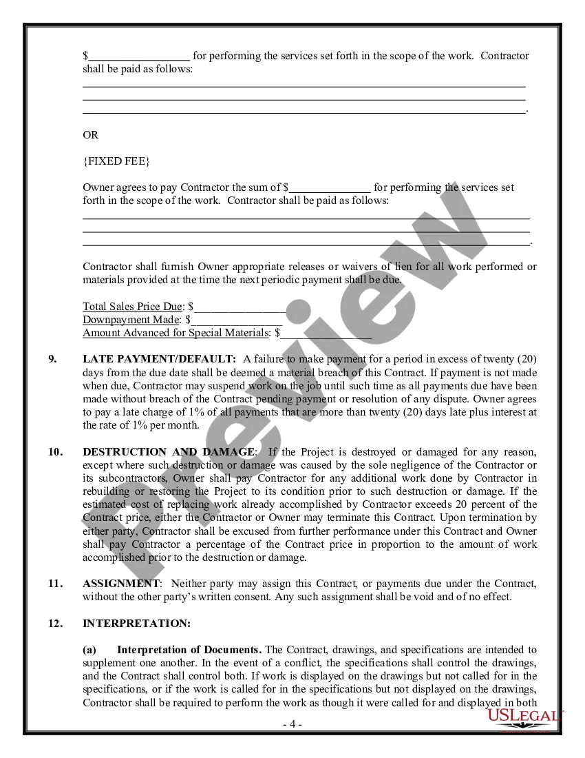 Preview Landscape Contract for Contractor