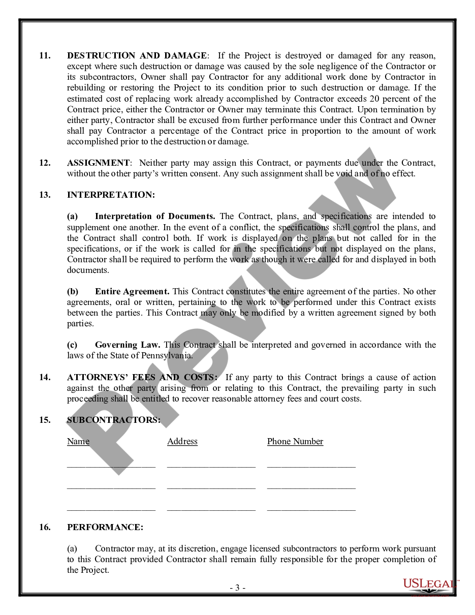 page 2 Commercial Contract for Contractor preview