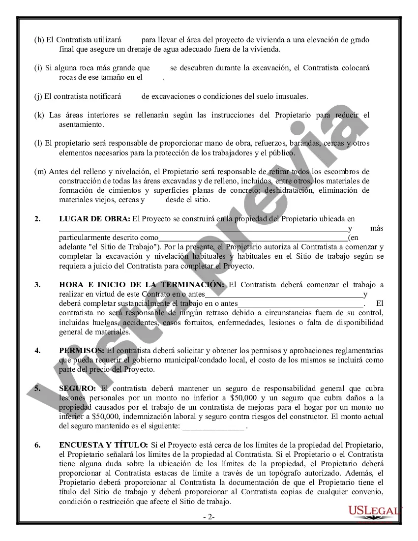 Preview Contrato de excavadora para contratista
