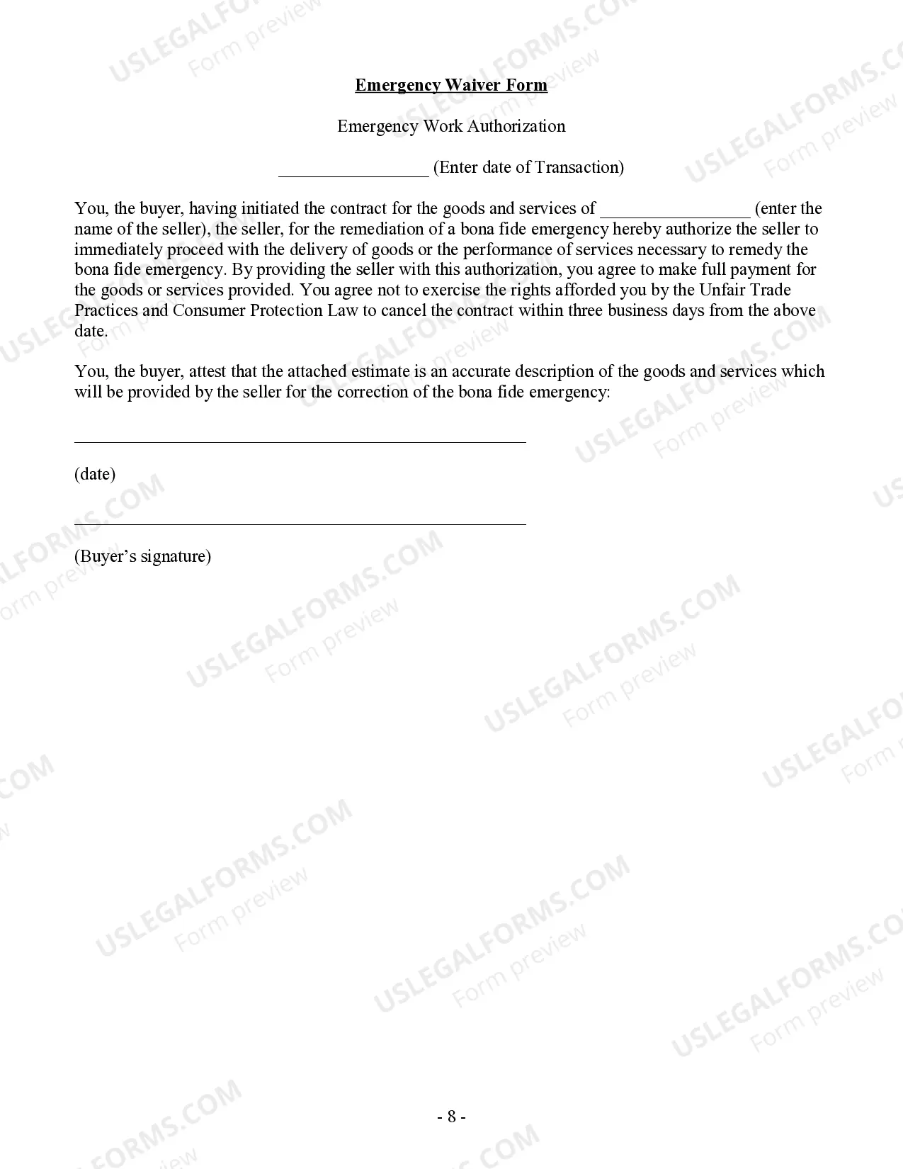 Preview Excavator Contract for Contractor