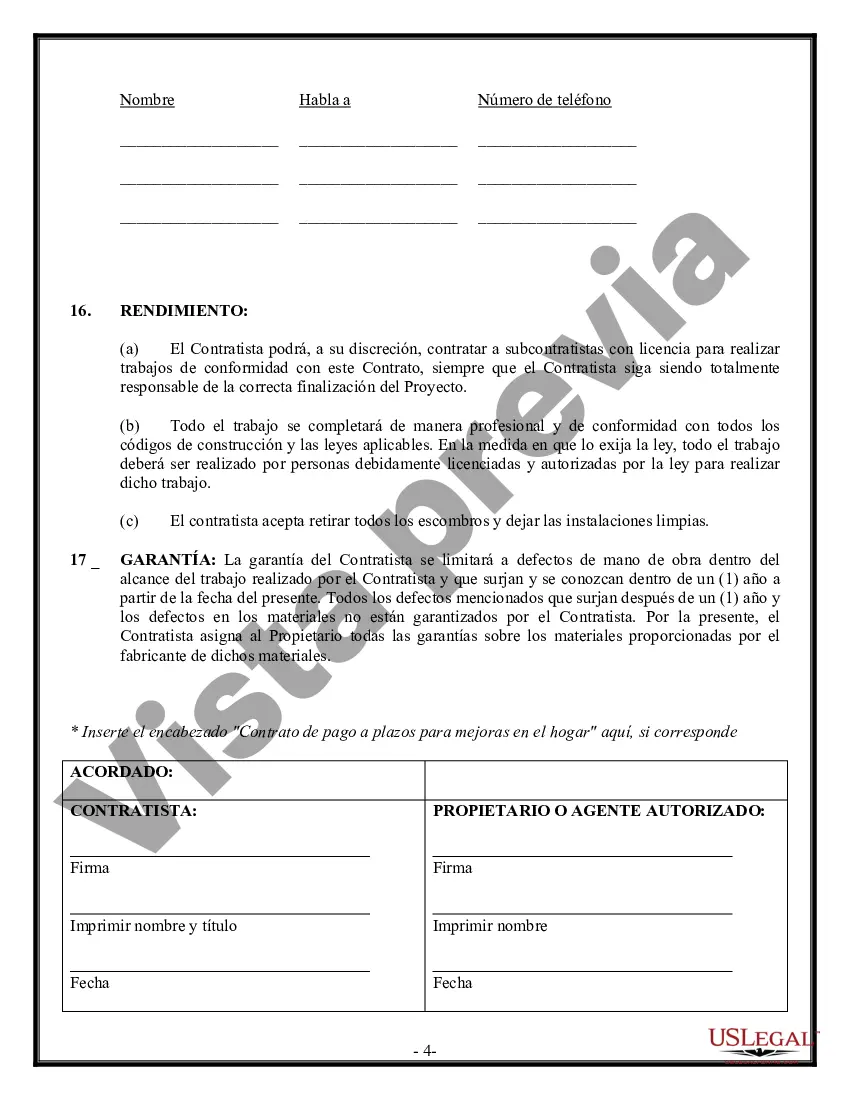 Preview Contrato de pavimentación para contratista