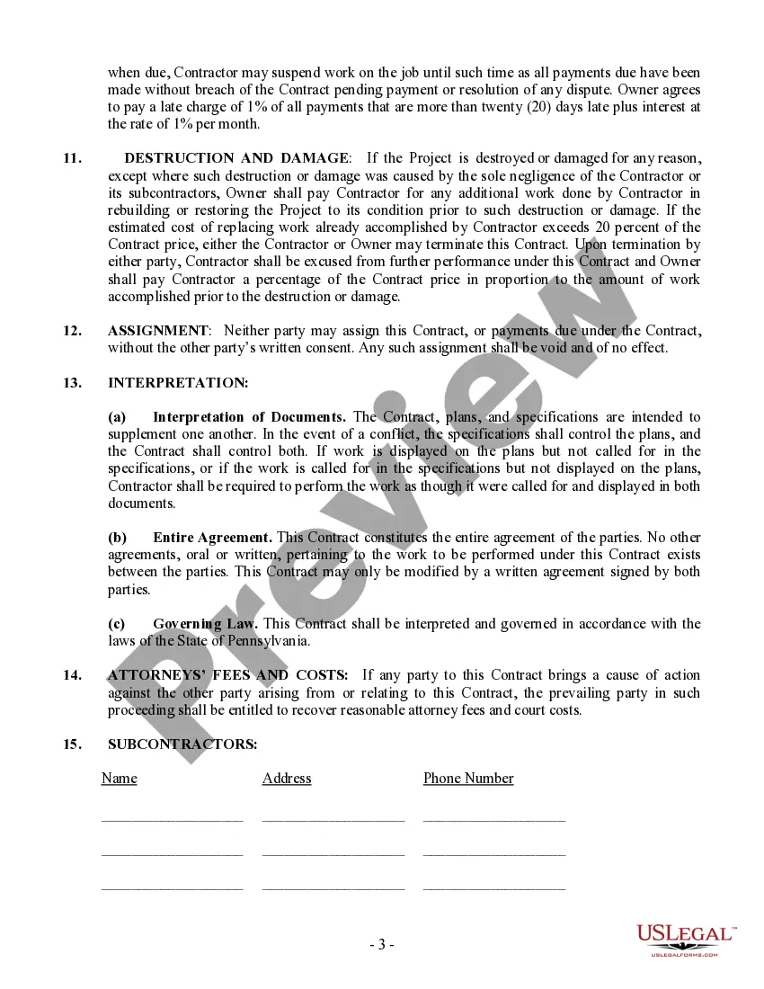 Preview Site Work Contract for Contractor