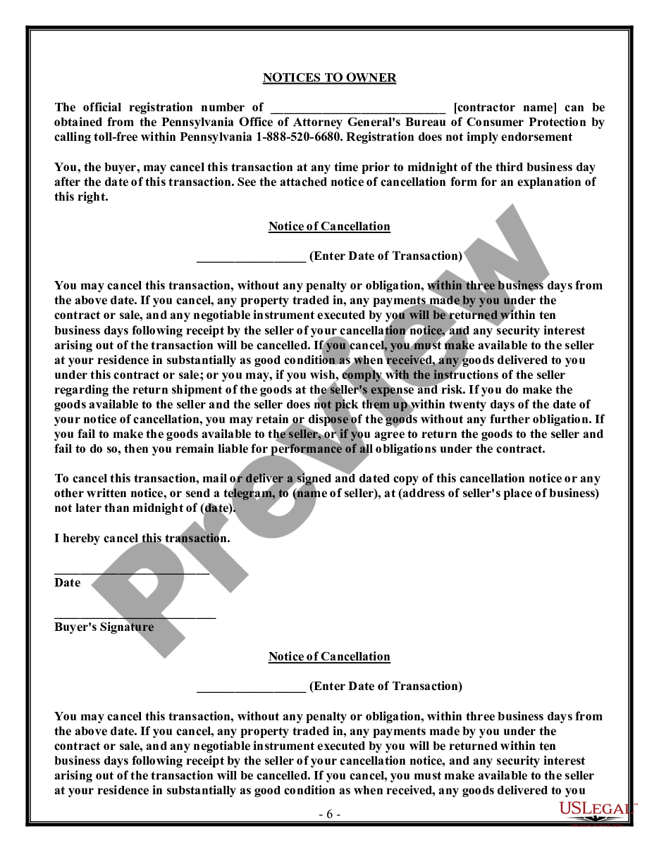 page 5 Siding Contract for Contractor preview