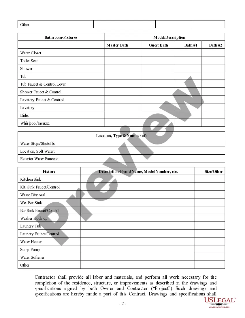 Preview Plumbing Contract for Contractor