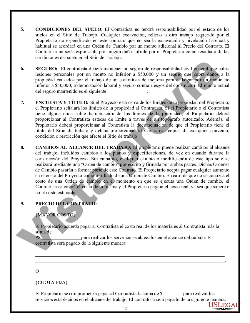 Preview Contrato de albañil para contratista