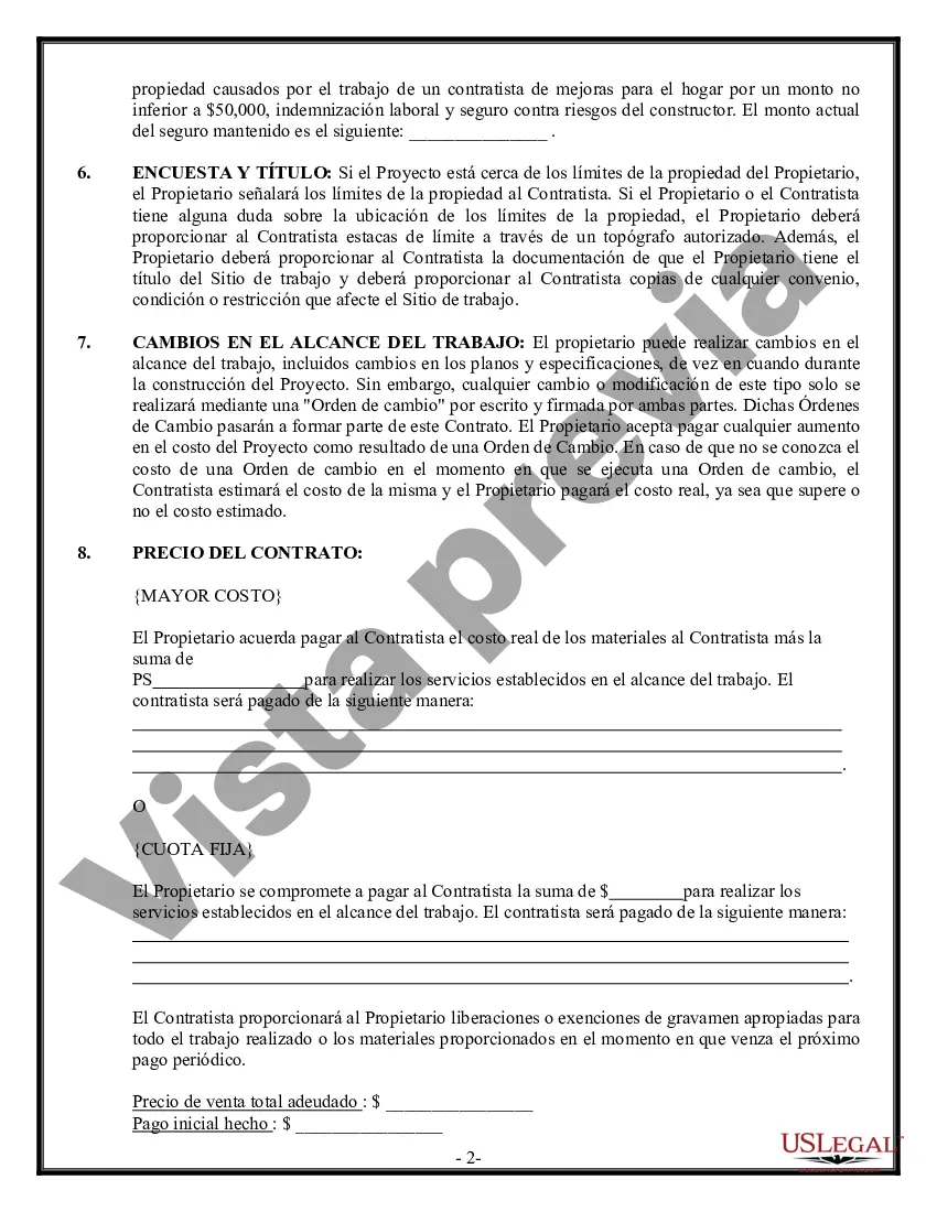 Preview Contrato de techado para contratista