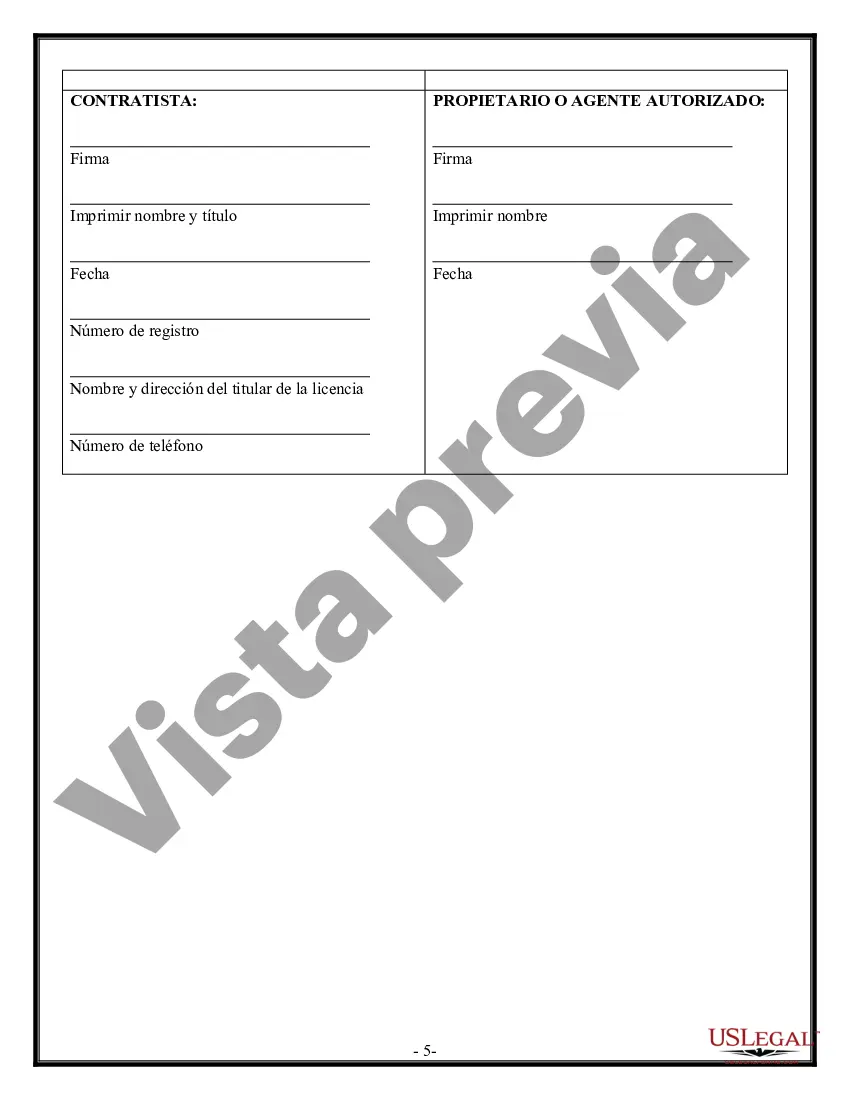Preview Contrato de paneles de yeso de yeso para contratista
