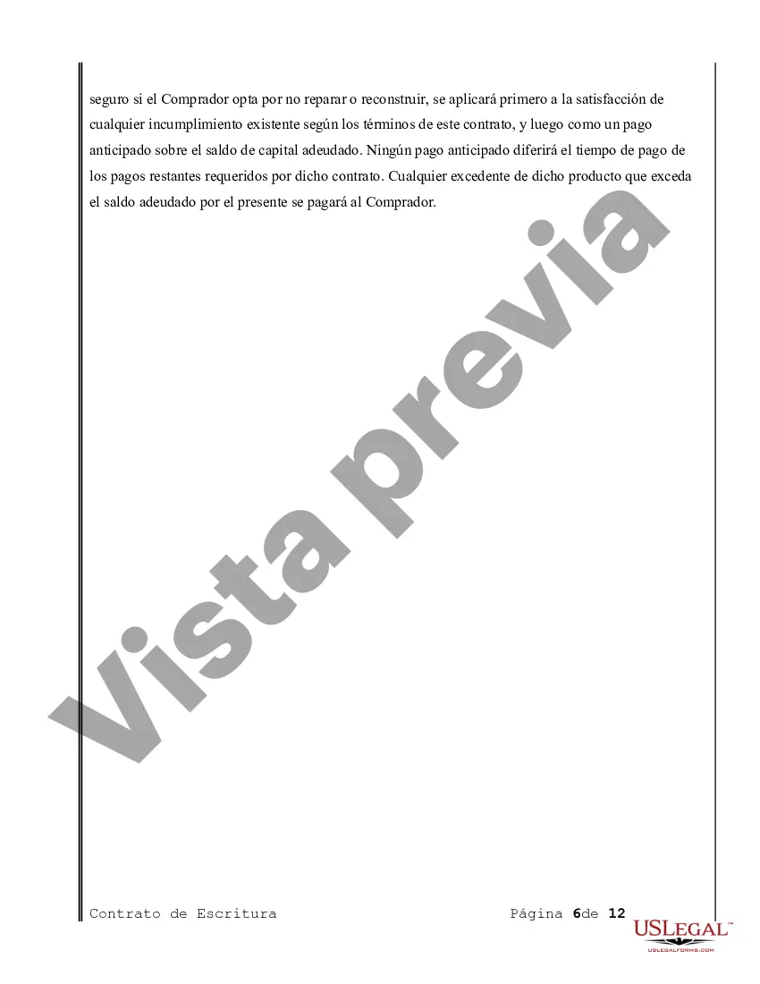 Preview Acuerdo o Contrato de Escritura de Venta y Compra de Bienes Raíces a/k/a Terreno o Contrato de Ejecución