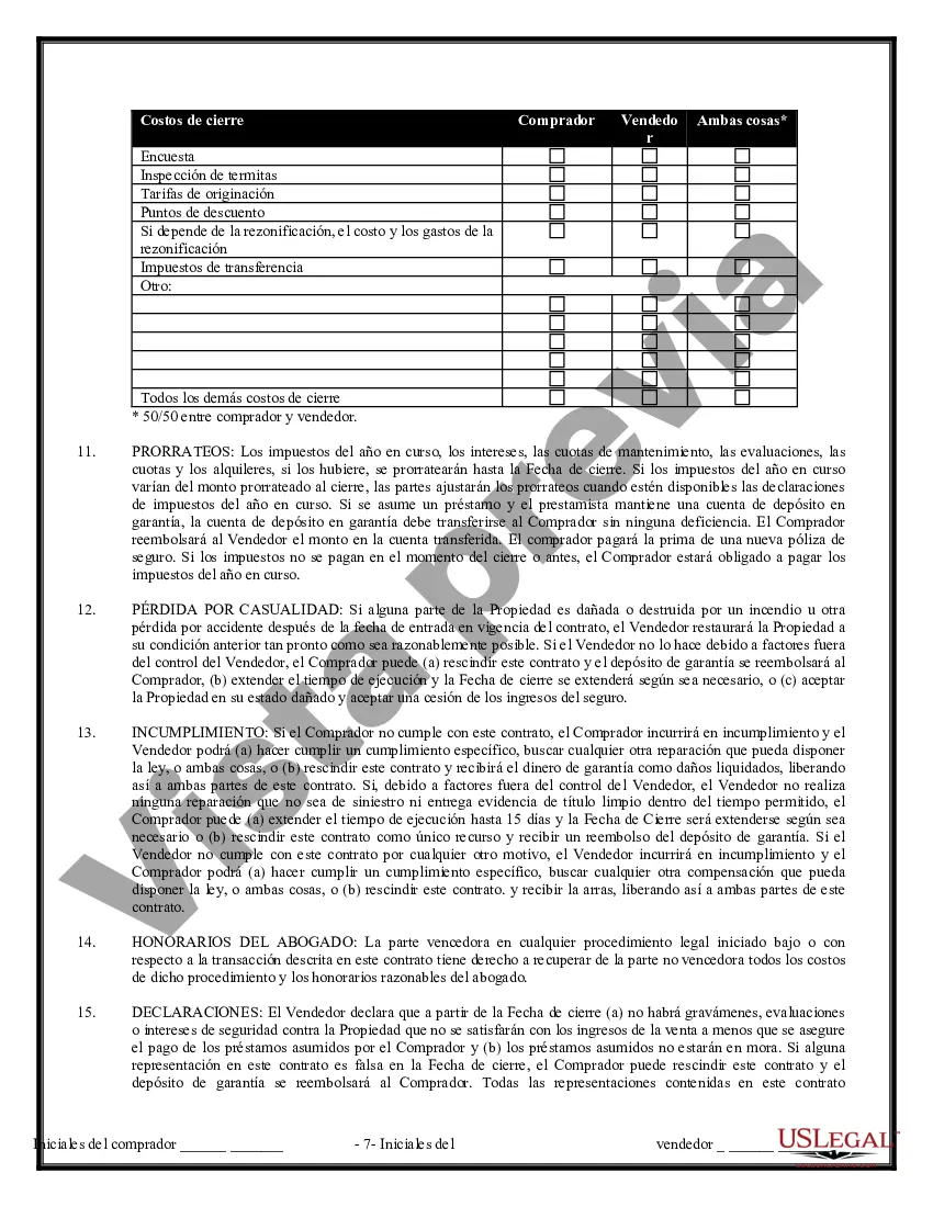 Preview Contrato de Compraventa de Bienes Inmuebles sin Corredor para Acuerdo de Venta de Casa Residencial