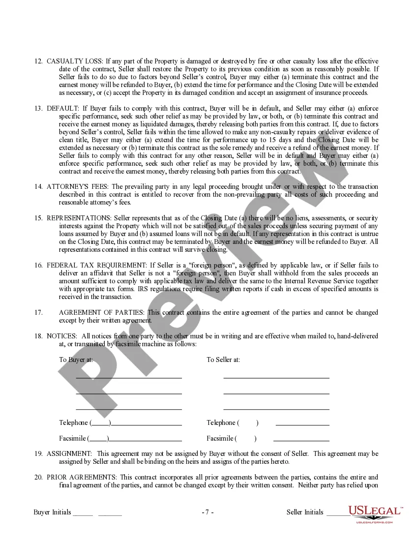 Get Contract for Sale and Purchase of Real Estate with No Broker for Residential Home Sale Agreement Preview Contract for Sale and Purchase of Real Estate with No Broker for Residential Home Sale Agreement