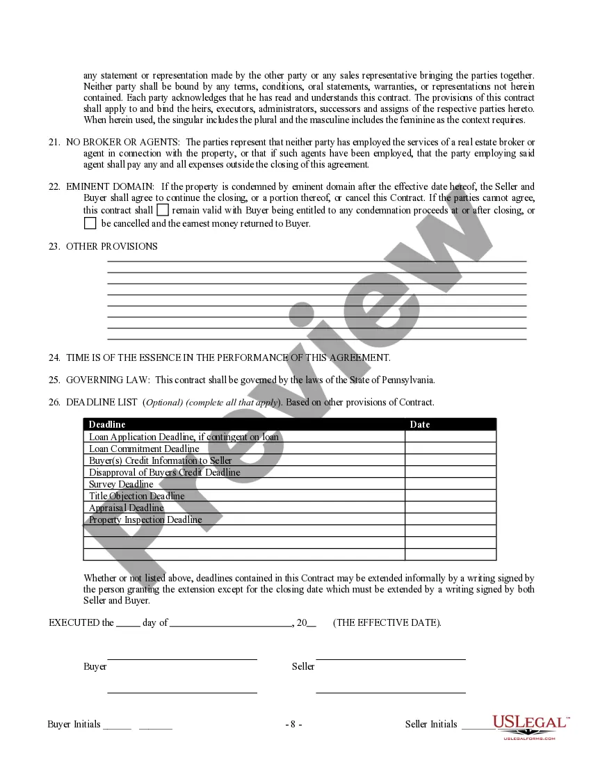 Get Contract for Sale and Purchase of Real Estate with No Broker for Residential Home Sale Agreement Preview Contract for Sale and Purchase of Real Estate with No Broker for Residential Home Sale Agreement