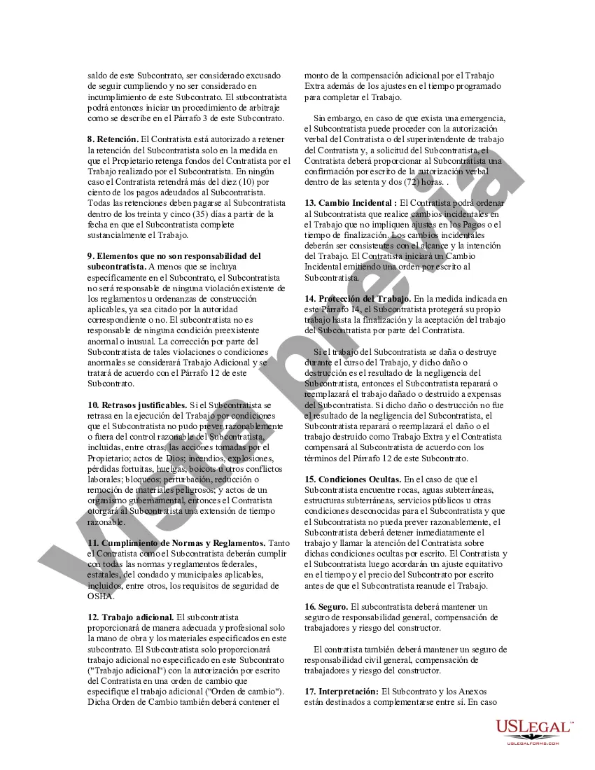 Preview Acuerdo de subcontratista