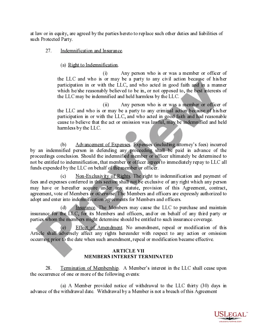 Get Limited Liability Company LLC Operating Agreement Preview Limited Liability Company LLC Operating Agreement