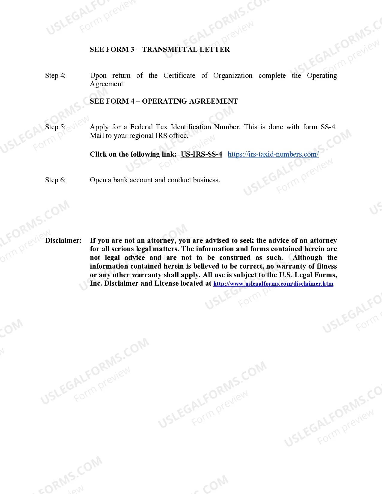 Preview Pennsylvania Professional Limited Liability Company PLLC Formation Package