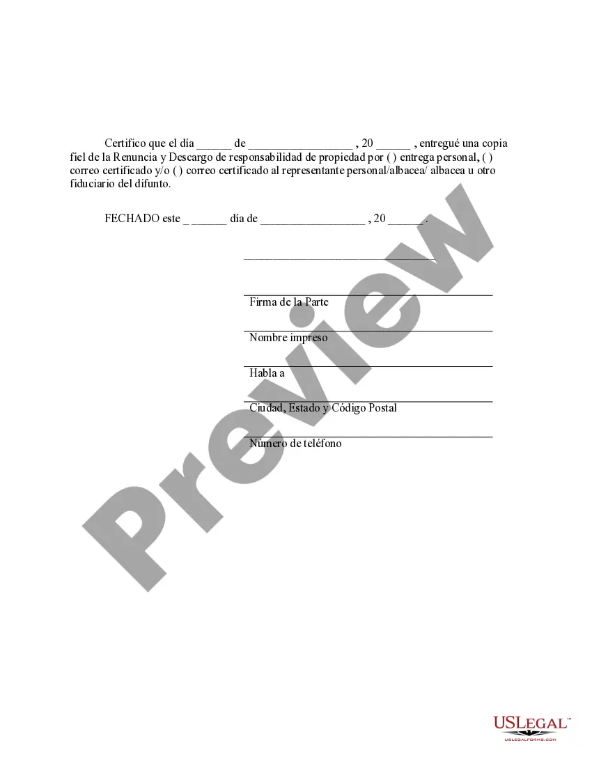 Preview Renuncia y renuncia de bienes recibidos por sucesión intestada