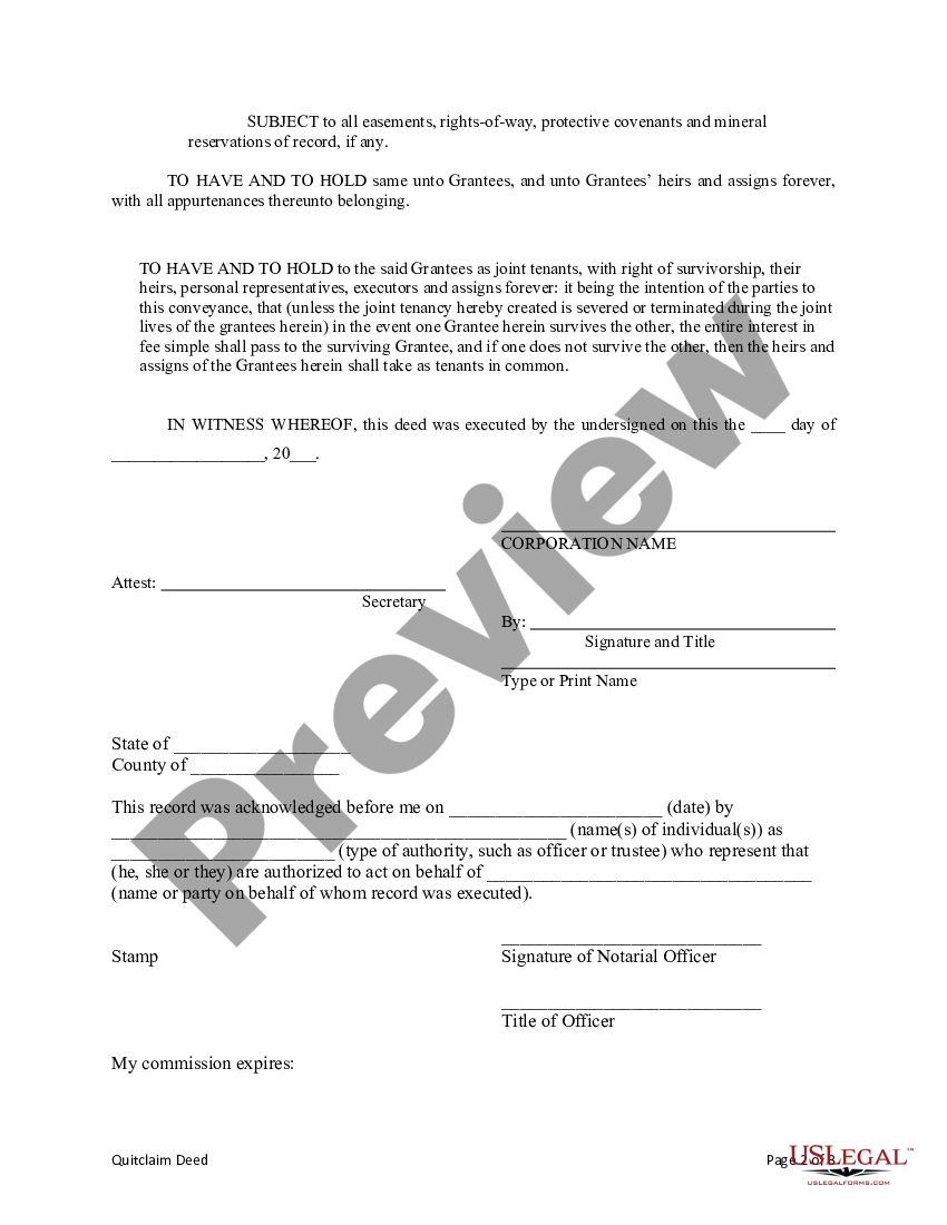 Allegheny Pennsylvania Quitclaim Deed From Corporation To Husband And Wife Pa Quitclaim Deed 1493