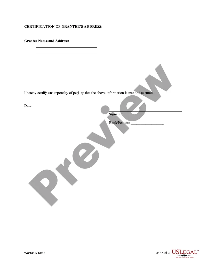 Preview Warranty Deed from Husband to Himself and Wife