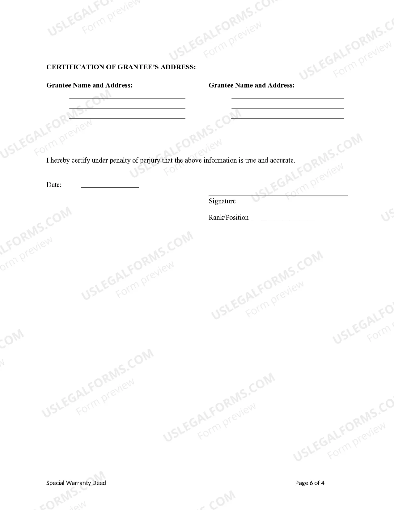 Preview Special Warranty Deed - Three Individuals to Two Individuals