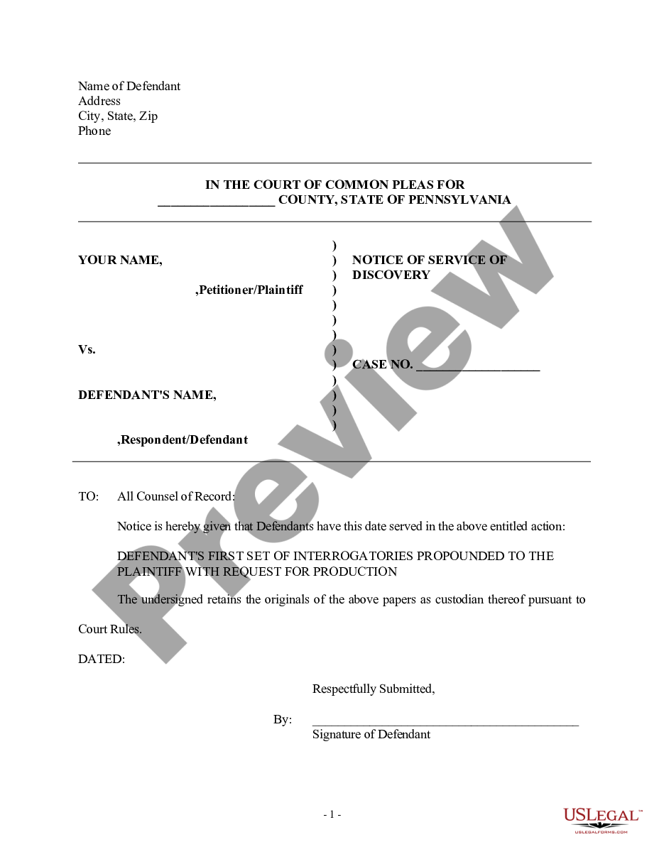 page 5 Discovery Interrogatories from Defendant to Plaintiff with Production Requests preview