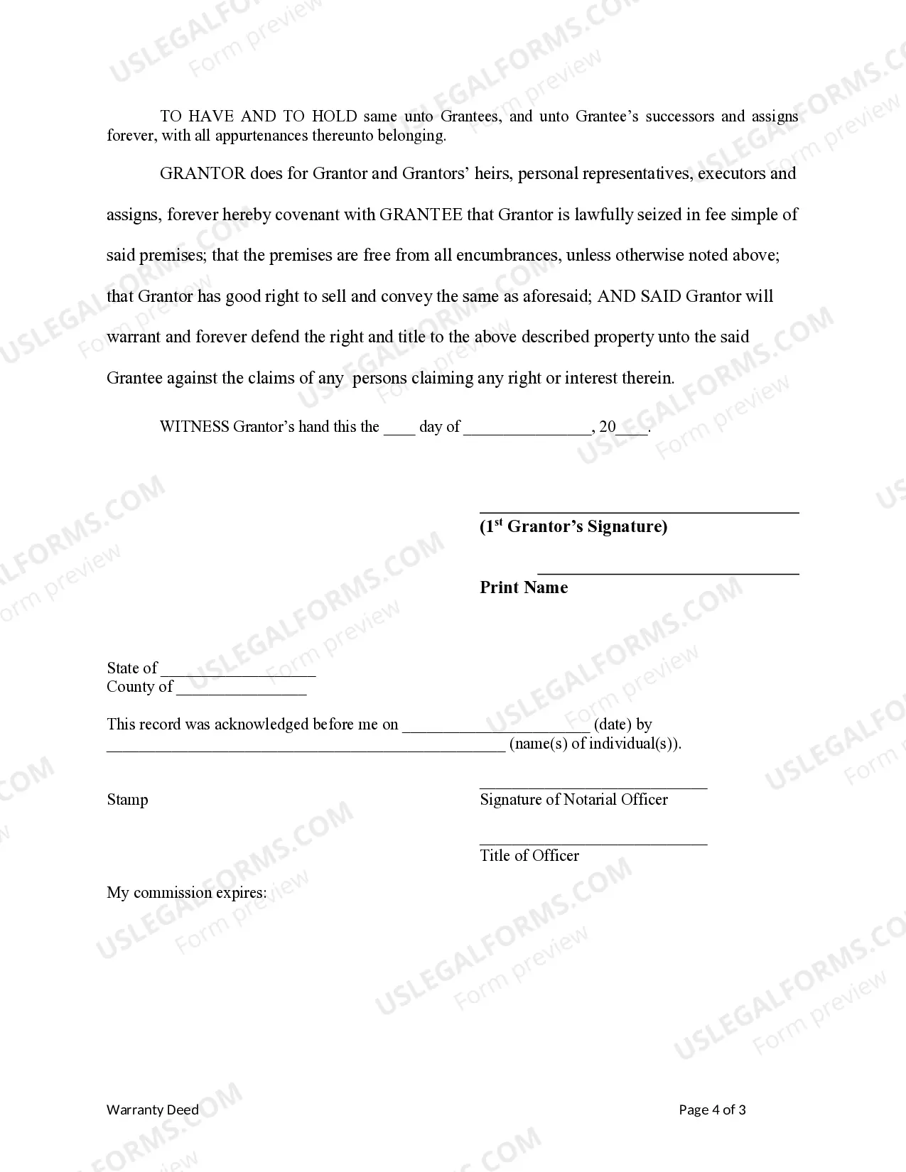 Preview Warranty Deed - One Individual to Two Individuals