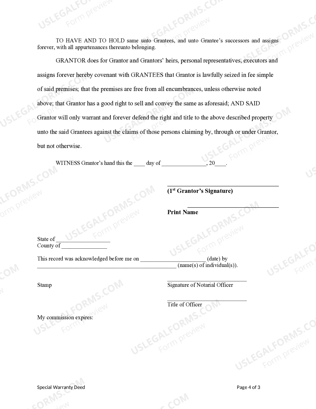 Preview Special Warranty Deed - Individual to Two Individuals