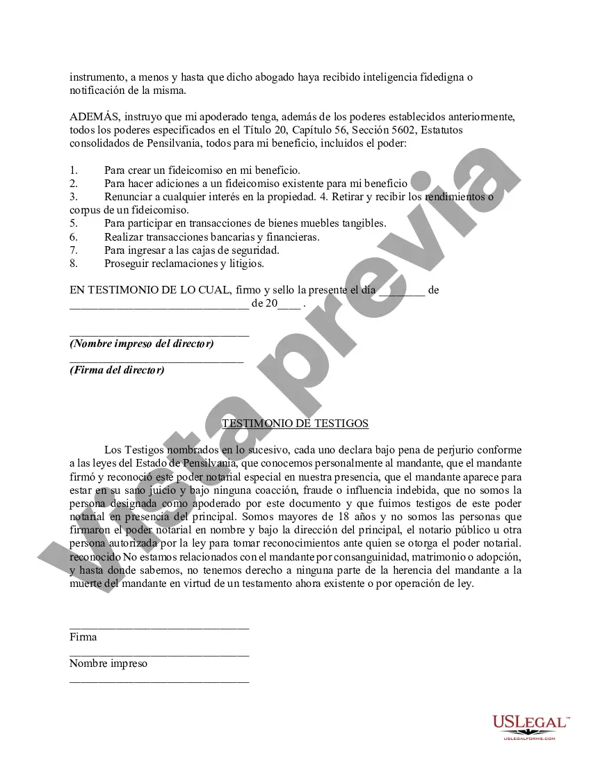 Preview Poder notarial para emprender litigios civiles en nombre del recluso