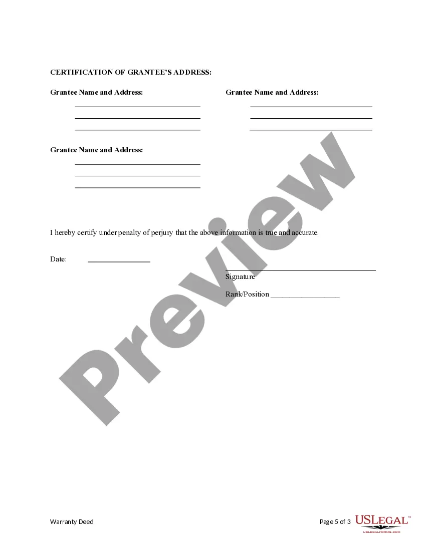 Preview Warranty Deed - Partnership to Three Individuals