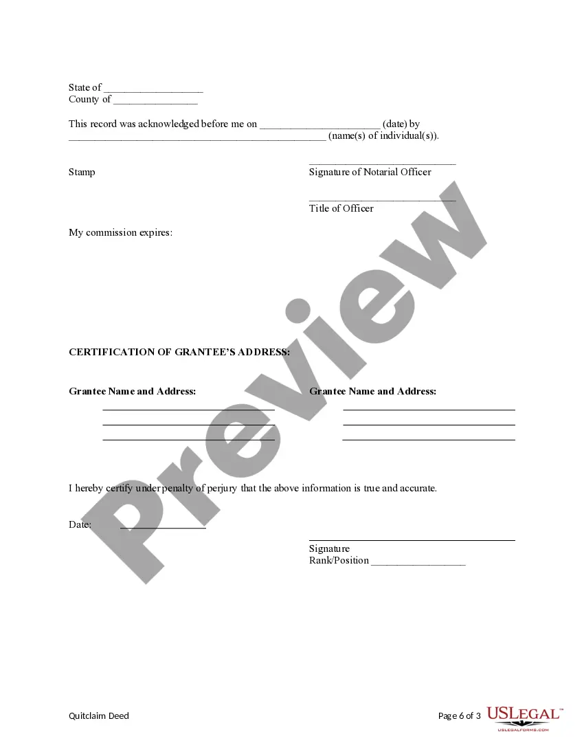 Get Quitclaim Deed - Three Individuals to Two Individuals Preview Quitclaim Deed - Three Individuals to Two Individuals