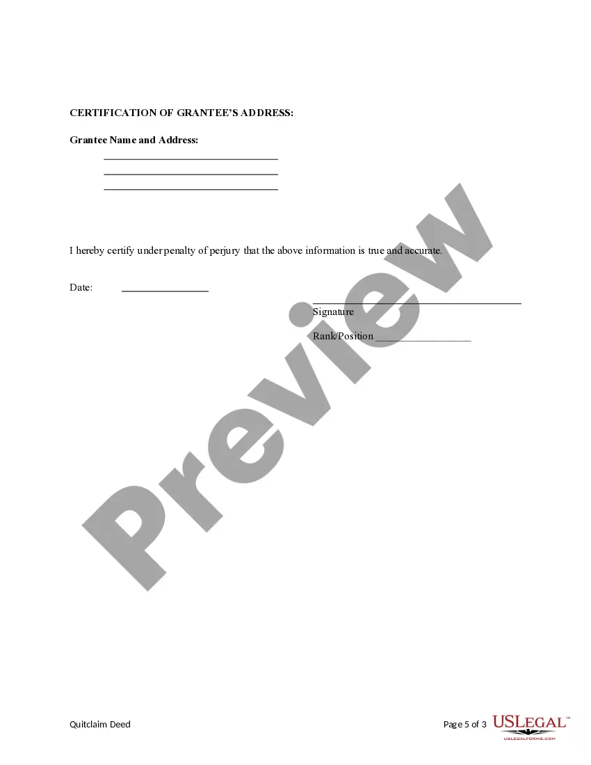 Preview Quitclaim Deed from Individual to Two Individuals in Joint Tenancy