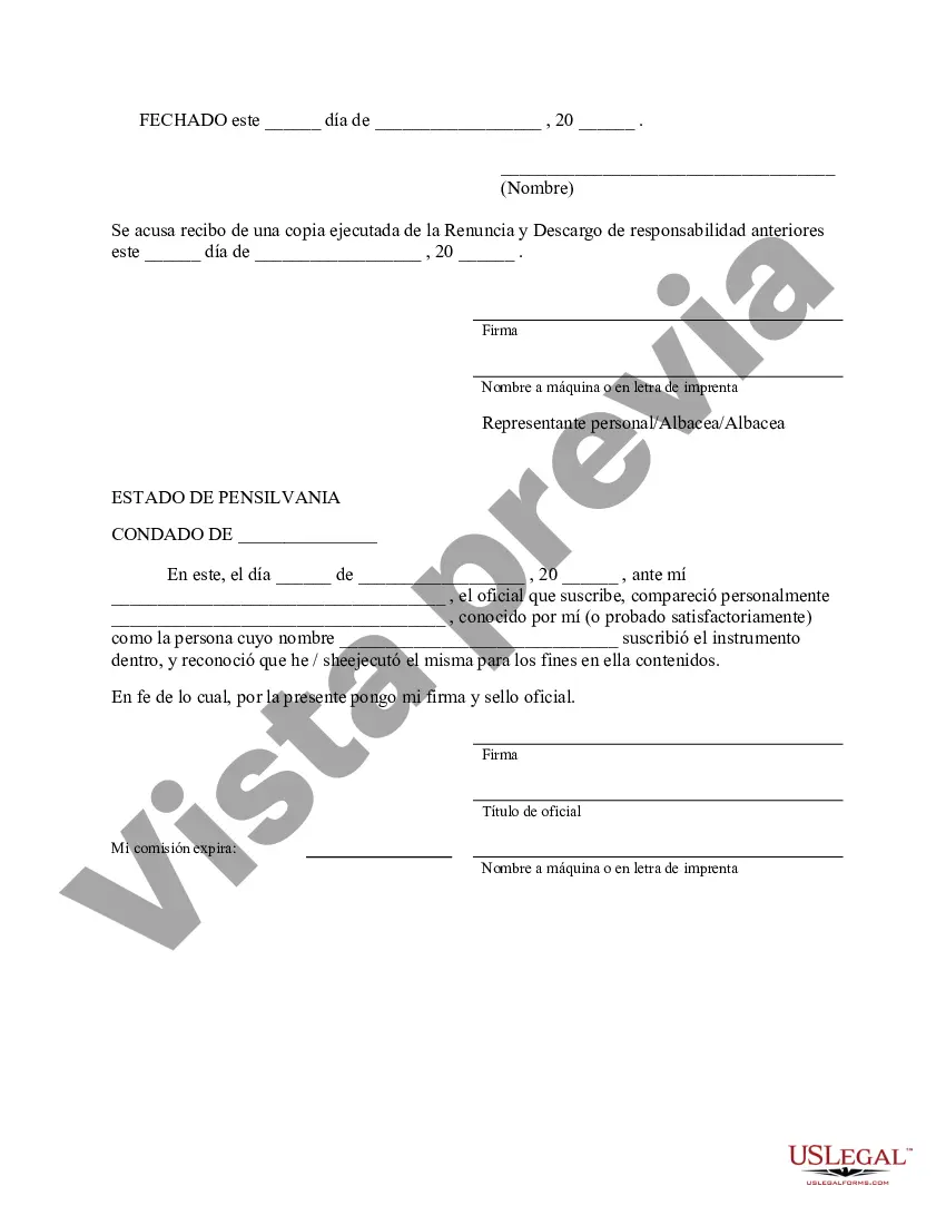 Preview Renuncia y Renuncia de Bienes del Seguro de Vida o Contrato de Renta Vitalicia