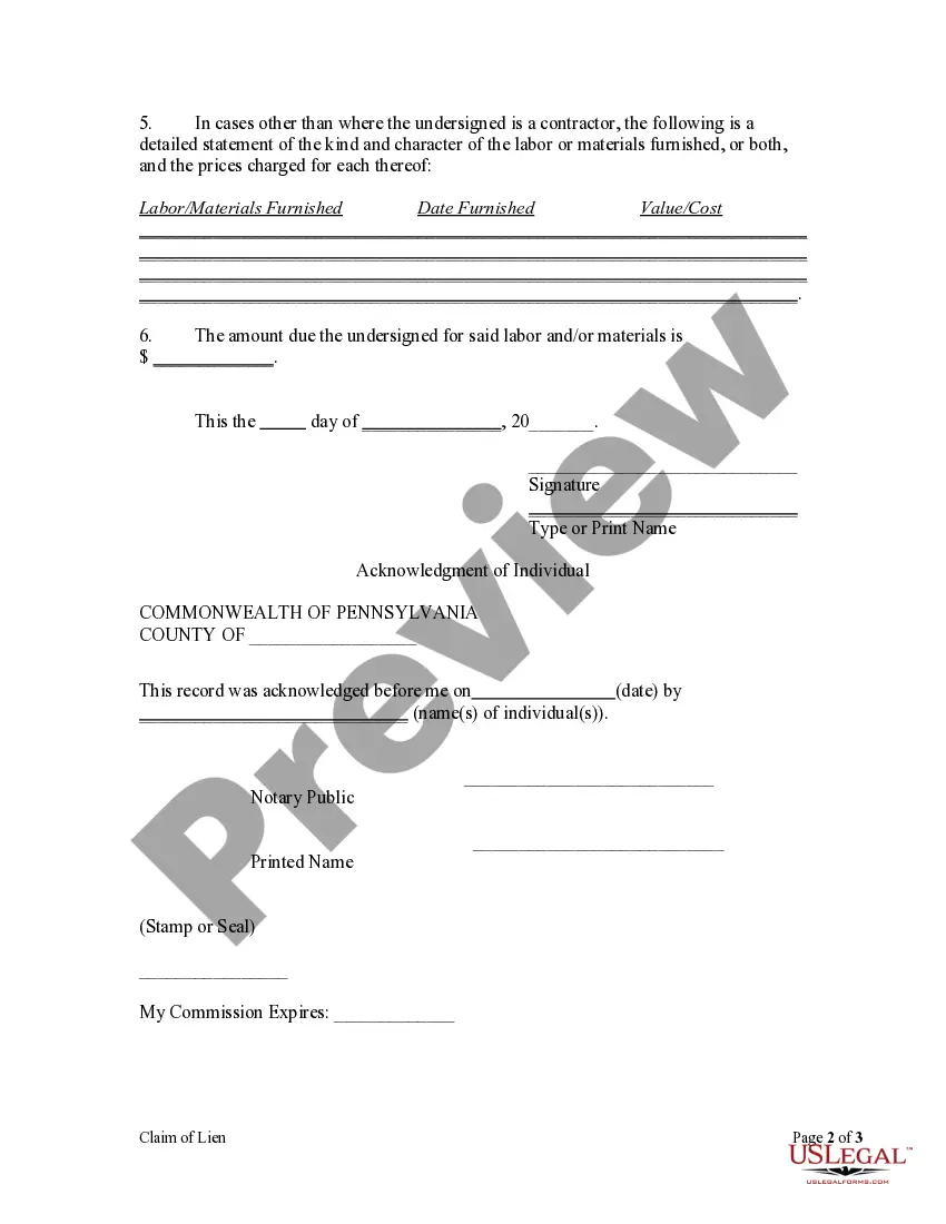 Get Lien Claim - Individual Preview Lien Claim - Individual