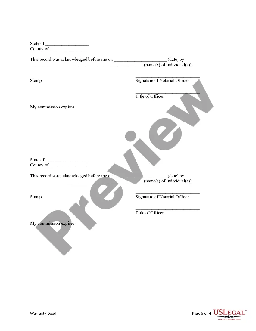 Preview Warranty Deed from two Individuals to Husband and Wife