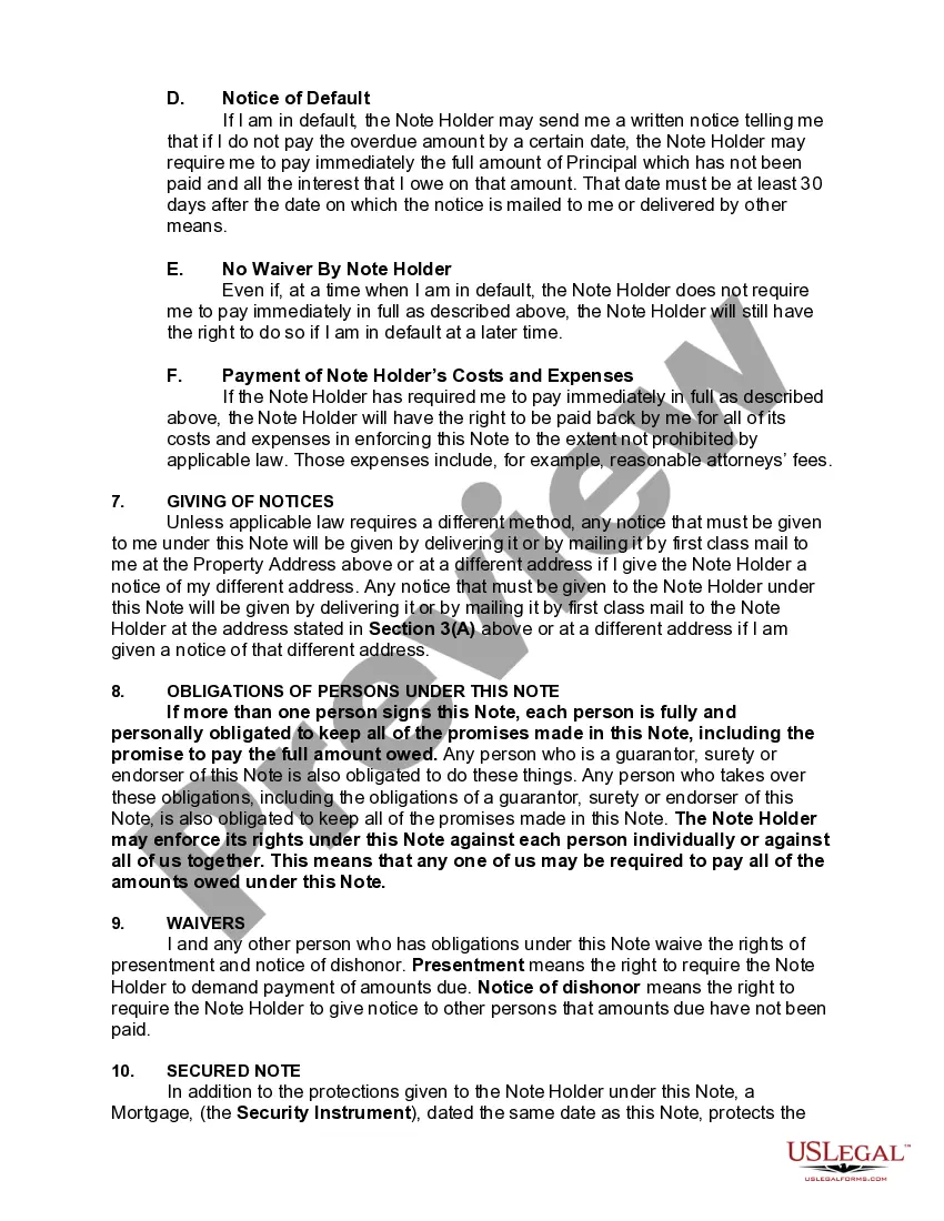 Preview Pennsylvania Promissory Note on Pre-Existing and New Indebtedness