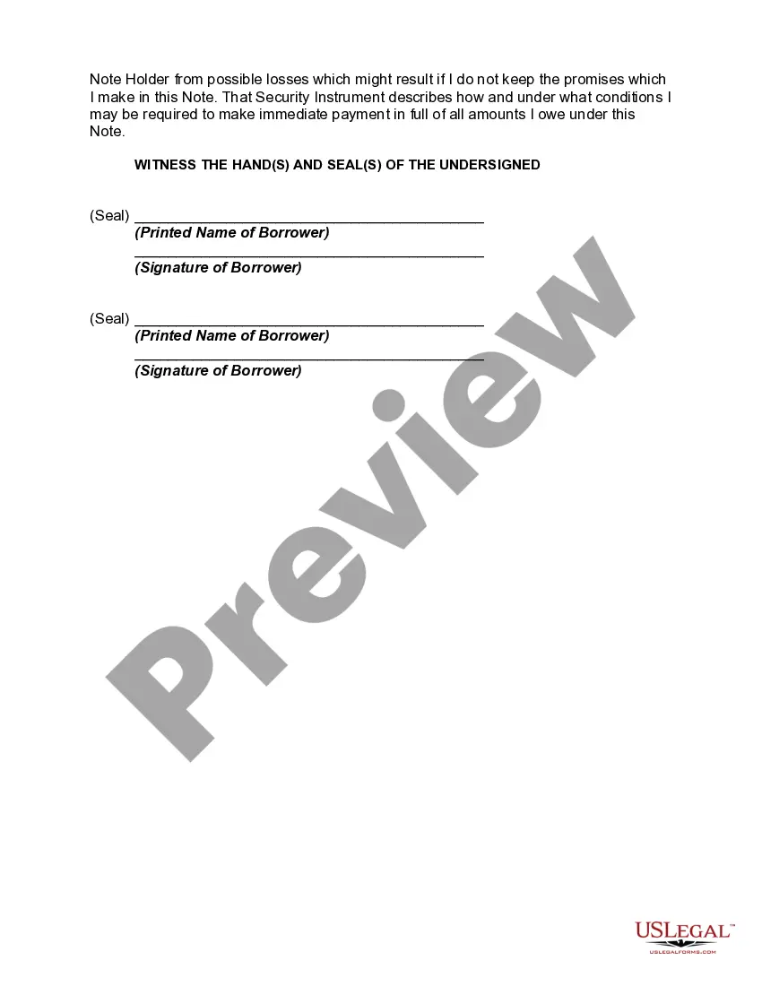 Preview Pennsylvania Promissory Note on Pre-Existing and New Indebtedness