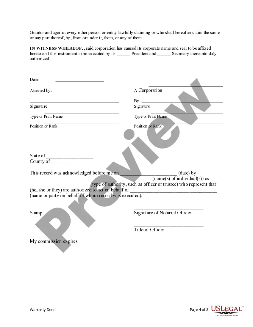 Get Special Warranty Deed from Corporation to Limited Partnership Preview Special Warranty Deed from Corporation to Limited Partnership