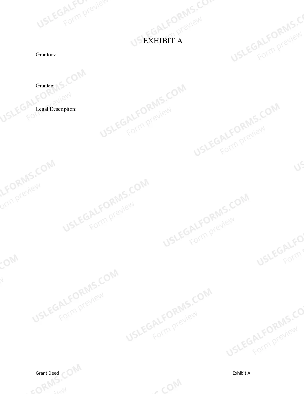 Preview Grant Deed from Husband and Wife, or two Individuals, to a Trust